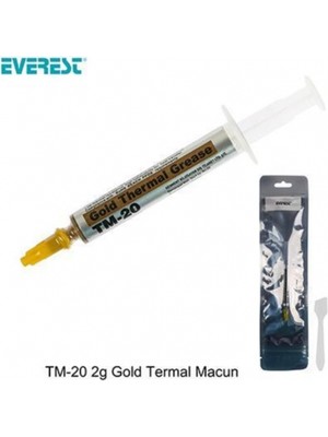 Everest TM-20 Gold Termal Macun 2 gr Yüksek Performanslı Soğutma İçin İdeal