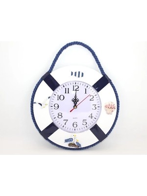 Venüs Shopping Ahşap Marin Duvara Asmalı Saat