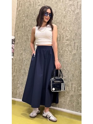 Leilaa Gabardin Kumaş Basic Etek