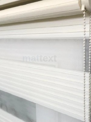Mattext Krem Dar Plise  Zebra Perde