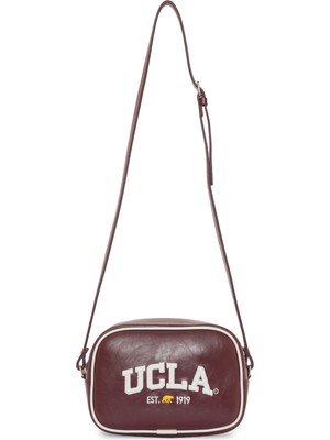 Ucla Luz Bordo Suni Deri Çapraz Çantası - Kadın Çanta