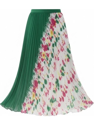 Eren Style Şifon Içi Astarlı Beli Lastikli Etek(95 Cm)-(38-52)