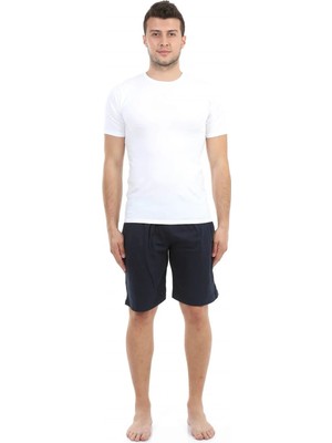 Alfa Aksesuar 03 Moda Erkek Cepli Pamuk Şort Lacivert Beruflic