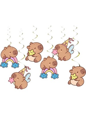 Parti Show Capibara 6'lı Asma Tavan Süs