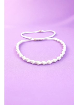 Crystal Atelier Beyaz Spiral Makrome Örgü İp Bileklik, Suya Dayanıklı Makrome Bileklik, Asansörlü Ayarlanabilir El Yapımı Unisex Bileklik, Makrome Bileklik, Örgü Bileklik, İp Bileklik, Hediye Takı