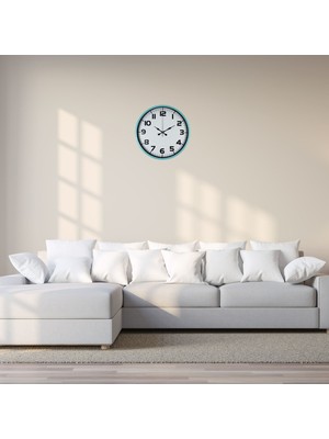 Venüs Shopping Elegance Turkuaz 36 cm Duvar Saati