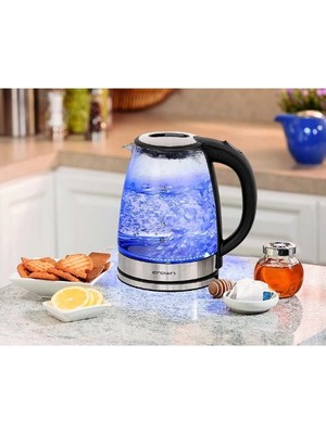 Venüs Shopping Crown CRW-7204 Cam Kettle Elektrikli Isıtıcı
