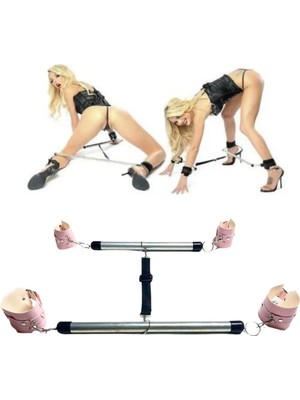 Alfa Aksesuar 03 Giyim Fantezi Pembe Deri Seksi Borulu Yatak Kelepçesi Beruflic