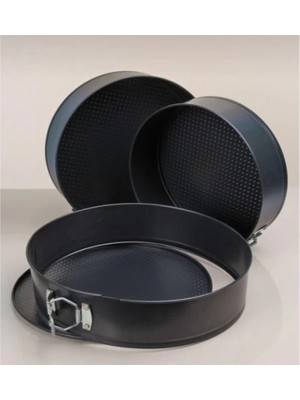 MiraLive 3'lü Kelepçeli Kek Kalıbı Seti