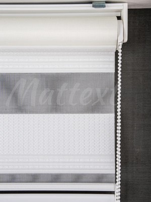 Mattext Beyaz Modern  Zebra Perde  BYZ3010