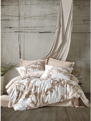 Feifei Loren Bej Çift Kişilik Saten Nev Takımı