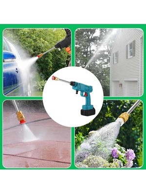 Venüs Shopping Şarjlı ve Yüksek Basınçlı Oto Yıkama Makinesi ve Sulama Tabancası Bahçe Yıkama Makinesi