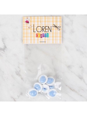 Venüs Shopping Loren Crafts 8 Li Açık Mavi Uğur Böceği Düğme - 64