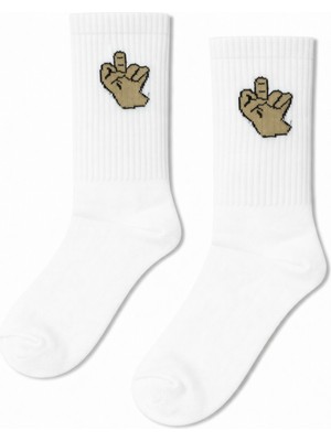 Carnaval Socks Parmak Desenli Renkli Spor Çorap