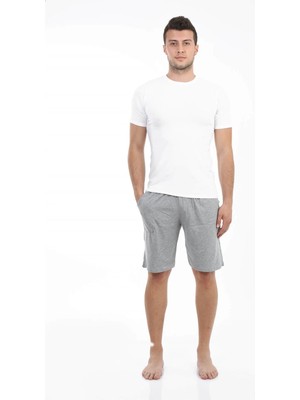 Alfa Aksesuar 03 Moda Erkek Cepli Pamuk Şort Gri Beruflic
