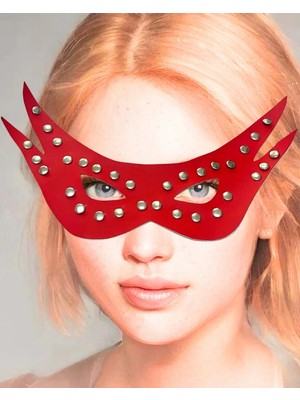Alfa Aksesuar 03 Giyim Deri Fantezi Kırmızı Parti Maskesi Beruflic