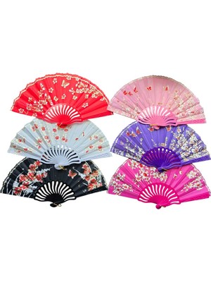 Venüs Shopping Plastik Kumaş Yelpaze 12 Li Karışık OB-051