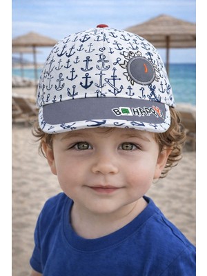 Aydın Şapkacınız 1-3 Yaş Erkek Çocuk Siperli Şapka Cırtlı Ayarlanabilir Günlük Kullanım