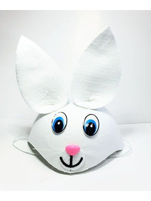 Venüs Shopping Beyaz Renk Kulaklı Tavşan Şapkası Hayvan Şapkası