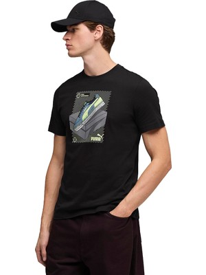 Puma Graphic Erkek Siyah Günlük Stil T-Shirt 69177701