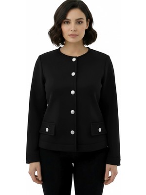 Lyvean Bisiklet Yaka Üç Iplik Astarlı Penye Kısa Ceket