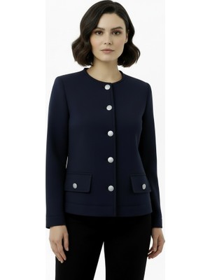 Lyvean Bisiklet Yaka Üç Iplik Astarlı Penye Kısa Ceket