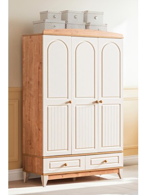 Setay Gardırop, Deniz 3 Kapaklı 2 Çekmeceli Dolap