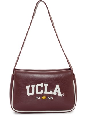 Ucla Blanca Bordo Suni Deri Omuz Çantası - Kadın Çanta