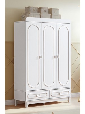 Setay Gardırop, Soft 3 Kapaklı 2 Çekmeceli Dolap
