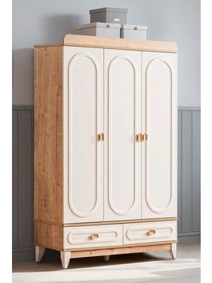 Setay Gardırop, Soft 3 Kapaklı 2 Çekmeceli Dolap