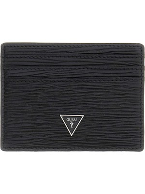 Guess Erkek Milano Deri Kartlık - Siyah