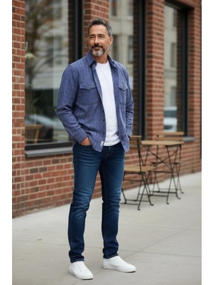 Eren Style Linen Keten Klasik %100 Cotton Uzun Kollu Terletmeyen Gömlek