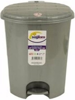 6 Adet Sağlam 3 Nolu Düz Pedallı Çöp Kovası 16 L