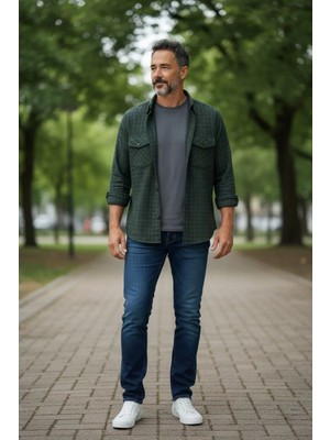 Eren Style Linen Keten Klasik %100 Cotton Uzun Kollu Terletmeyen Gömlek