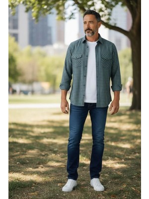 Eren Style Linen Keten Klasik %100 Cotton Uzun Kollu Terletmeyen Gömlek