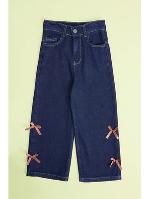 FullaModa Kurdele Detaylı Kız Çocuk Palazzo Pantolon