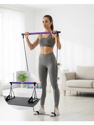 İlk El Grup Pilates Bar Egzersiz Aleti Bilek Destekli Çok Yönlü Kullanım