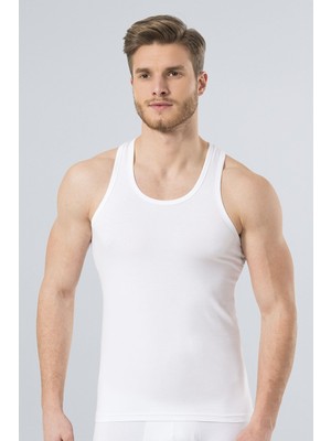 Türen Erkek Halter Yaka Likrali Spor Atlet 171/BEYAZ
