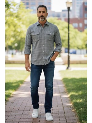 Eren Style Linen Keten Klasik %100 Cotton Uzun Kollu Terletmeyen Gömlek