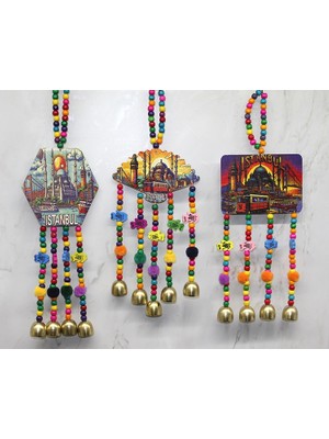 İlk El Grup Istanbul Temalı Renkli Boncuklu Asmalı Rüzgar Çanı