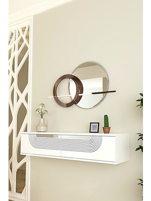 Feyza Design Yüksekliği 26 cm Genişliği 120 cm Beyaz Suntalam Dresuar