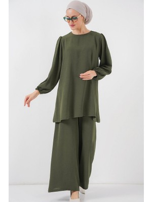 Munn Collection Ayrobin Tunik Pantolon Alt Üst Takım 6712 - Haki
