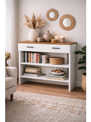 Feyza Design Yüksek ve Çok Renkli Minimal Kahve Köşesi Dolabı ve Standı