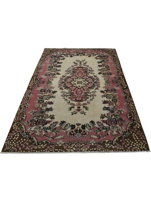 Zehra Abla Halı Yeni 5m2 El Dokuma Şaheser Goblen Güllü Çiçekli Çok Renkli Yün Halı 7161