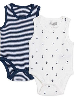 Hellobaby Erkek Bebek 2li Body Çıtçıtlı Bisiklet Yaka Sleeveless