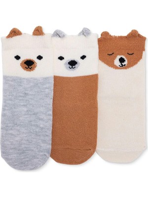 Hellobaby Erkek Bebek 3lü Soket Çorap Hayvan Baskılı