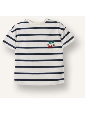 DeFacto Çizgili Penye Tişört Kız Bebek H4855A526SM