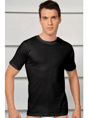 Liyuza Erkek Pamuklu Kısa Kol Dar Yaka Klasik Fanila T-Shirt