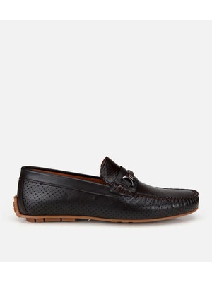 Hotiç 02AYH319480A480 ERKEK Deri Kahverengi Tokalı Günlük Loafer