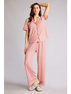 DeFacto Desenli Softshell Pijama Takımı G7588AX26SP